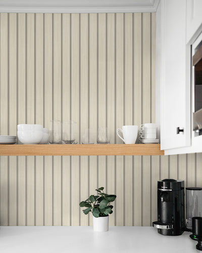 product image for Faux Wooden Slats Peel & Stick Wallpaper in Neutral by Stacy Garcia 19