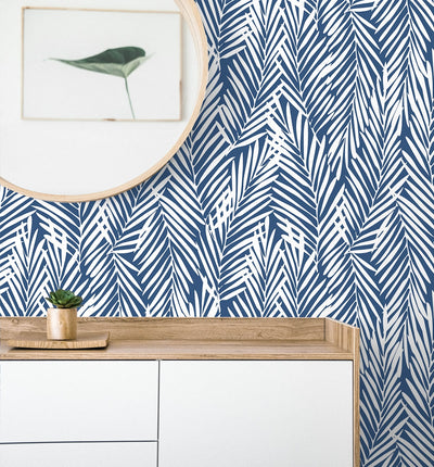 product image for Mod Palm Peel & Stick Wallpaper in Coastal Blue 91