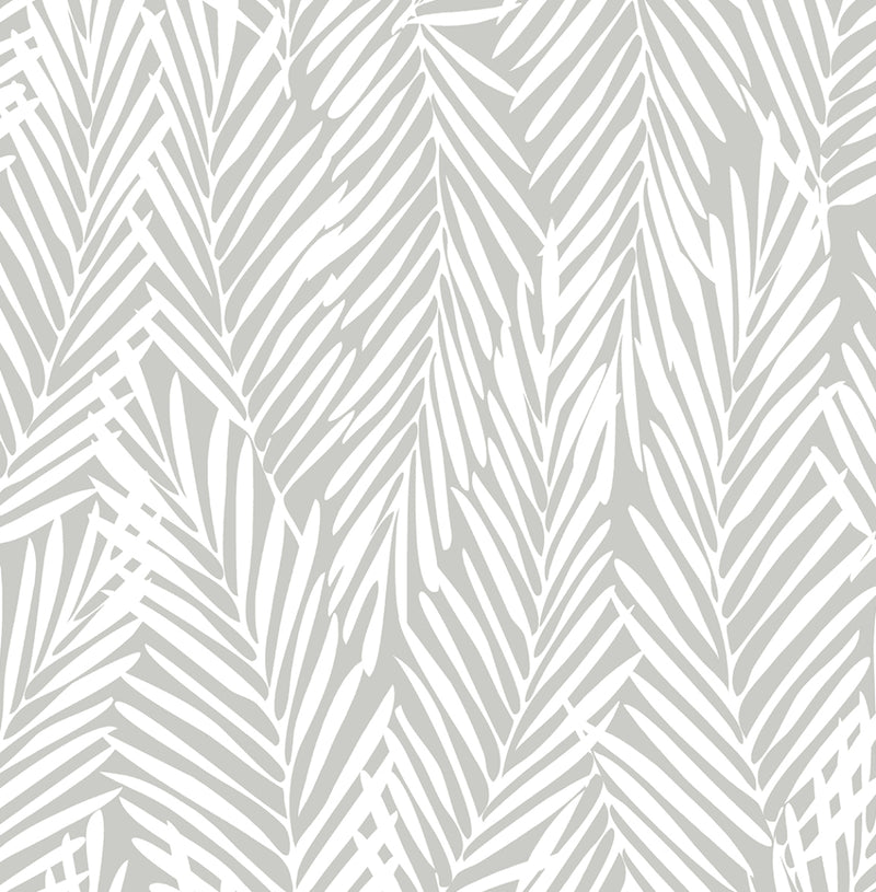 media image for Mod Palm Peel & Stick Wallpaper in Harbor Grey 240