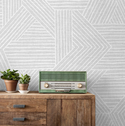 product image for Etched Geometric Peel & Stick Wallpaper in Salt Glaze 42