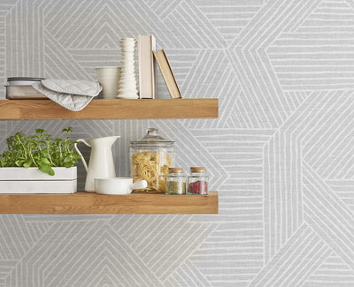 product image for Etched Geometric Peel & Stick Wallpaper in Salt Glaze 82