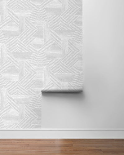 product image for Etched Geometric Peel & Stick Wallpaper in Salt Glaze 82