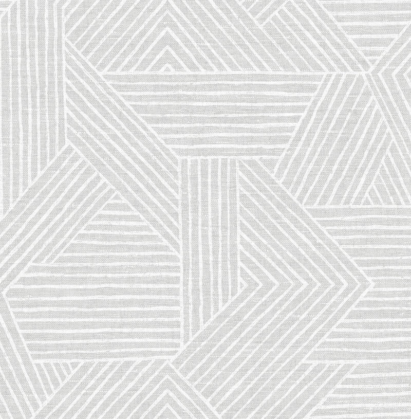 media image for Etched Geometric Peel & Stick Wallpaper in Salt Glaze 248