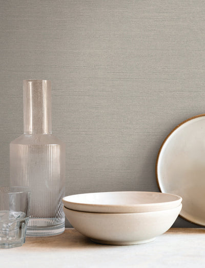 product image for Shimmering Linen Wallpaper in Grey 23