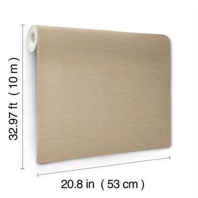 product image for Shimmering Linen Wallpaper in Light Caramel 6