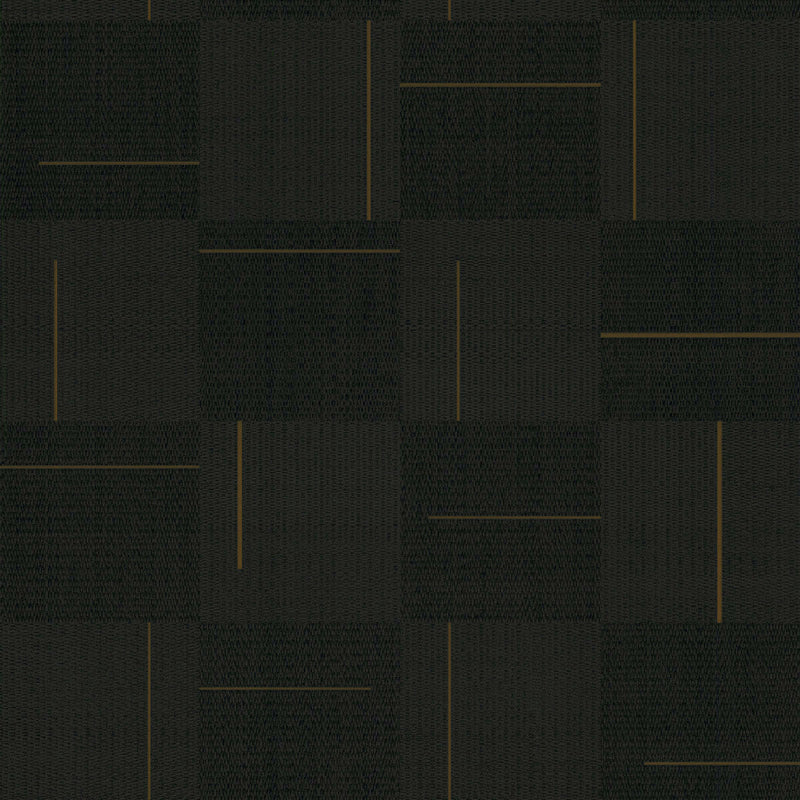 media image for Geo Block Weave Wallpaper in Black 252