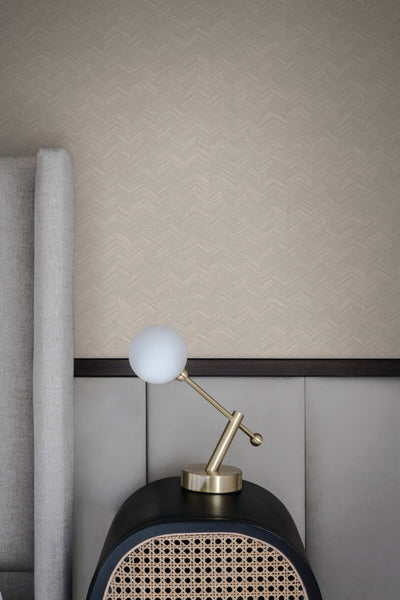 product image for Raised Chevron Wallpaper in Taupe 10