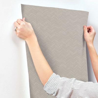 product image for Raised Chevron Wallpaper in Taupe 63