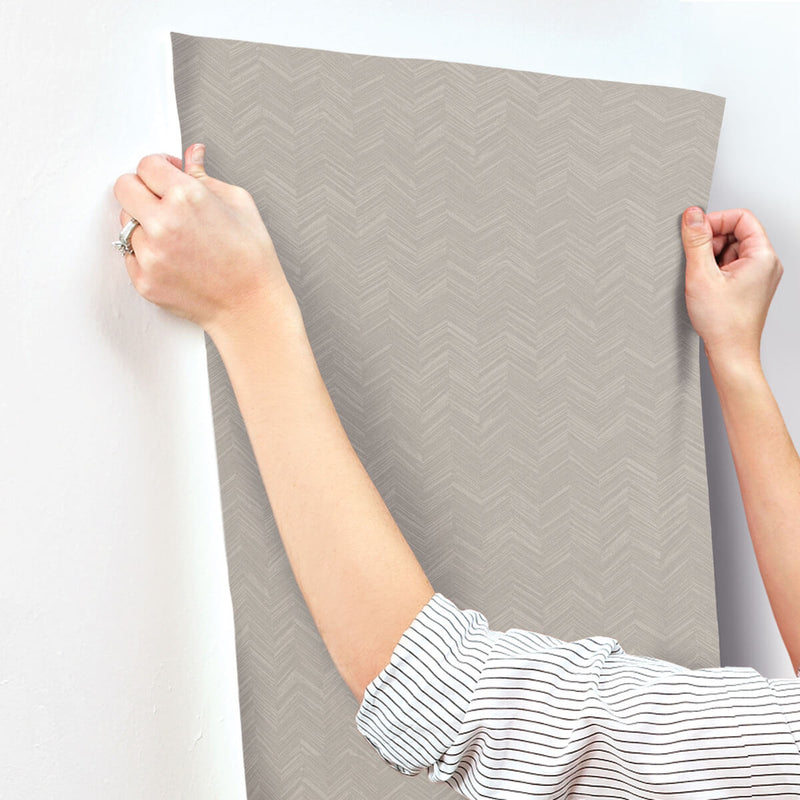 media image for Raised Chevron Wallpaper in Taupe 287