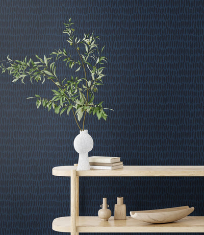 product image for Brushwork Wallpaper in Midnight from the Simple Life Collection by Seabrook Wallcoverings 52