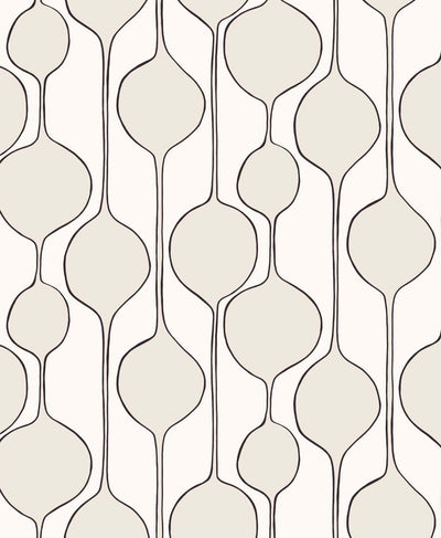 product image for Minimalist Geometric Wallpaper in Marshmallow from the Simple Life Collection by Seabrook Wallcoverings 2