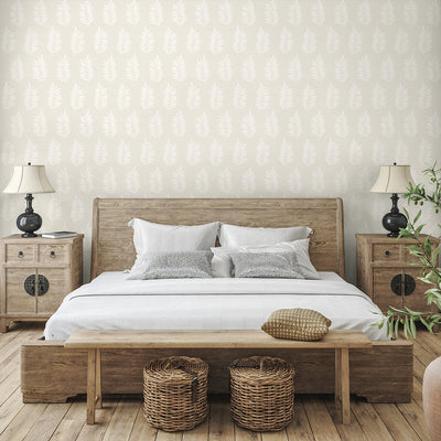 product image for Pinnate Silhouette Wallpaper in Almond from the Simple Life Collection by Seabrook Wallcoverings 68