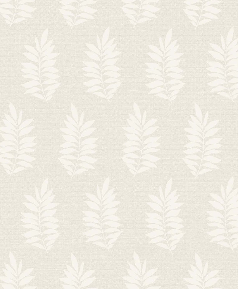 media image for Pinnate Silhouette Wallpaper in Almond from the Simple Life Collection by Seabrook Wallcoverings 244