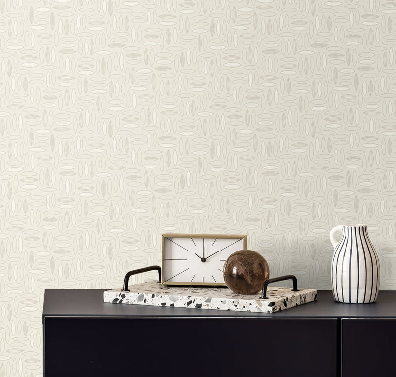 media image for Pip Geo Wallpaper in Almond Milk from the Simple Life Collection by Seabrook Wallcoverings 20