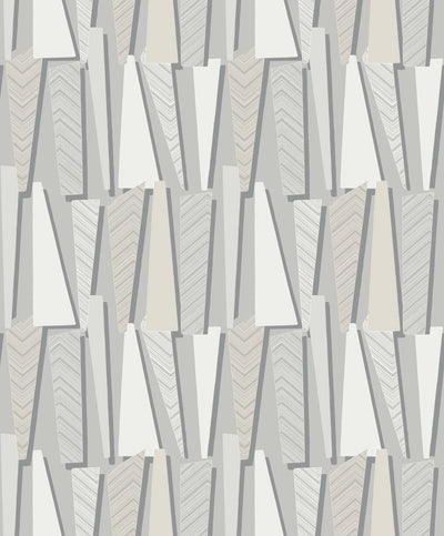 product image of Geometric Shadows Wallpaper in Stone from the Simple Life Collection by Seabrook Wallcoverings 541