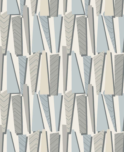 product image for Geometric Shadows Wallpaper in Aquamarine from the Simple Life Collection by Seabrook Wallcoverings 15