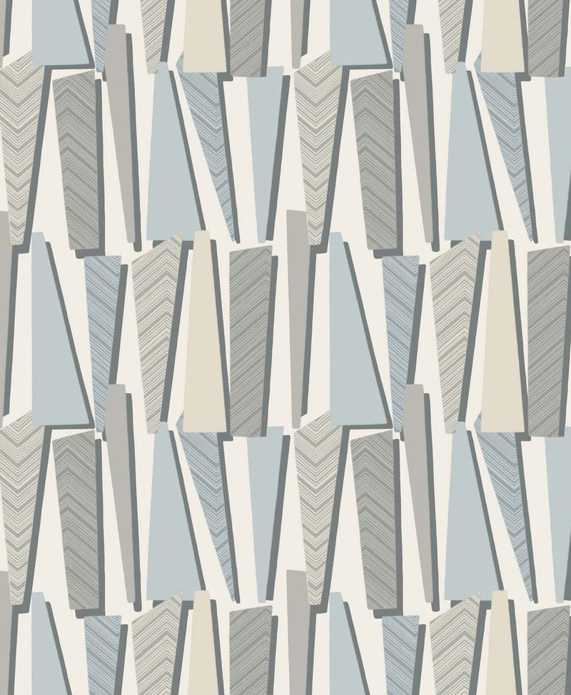 media image for Geometric Shadows Wallpaper in Aquamarine from the Simple Life Collection by Seabrook Wallcoverings 297