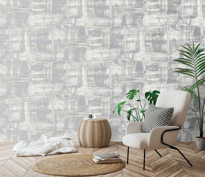 product image for Abstract Wallpaper in Silver Grey/Cream 95