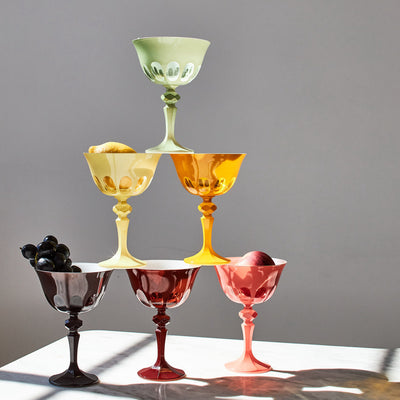 product image for rialto coupe glassware in various colors by sir madam 11 60