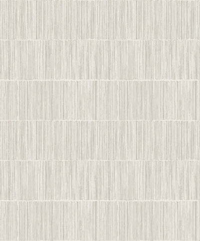 product image for Bamboo Stripe Wallpaper in Cream/Silver 49