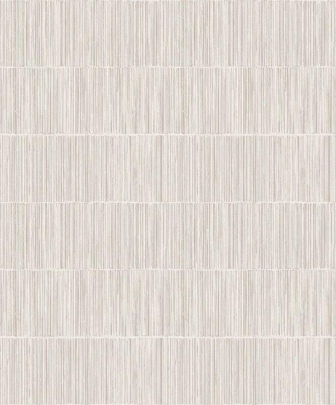 media image for Bamboo Stripe Wallpaper in Cream/Silver 261