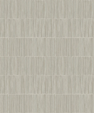 product image for Bamboo Stripe Wallpaper in Beige/Silver 0