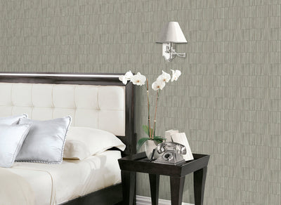 product image for Bamboo Stripe Wallpaper in Gold/Silvery 4