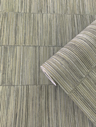 product image for Bamboo Stripe Wallpaper in Gold/Silvery 30