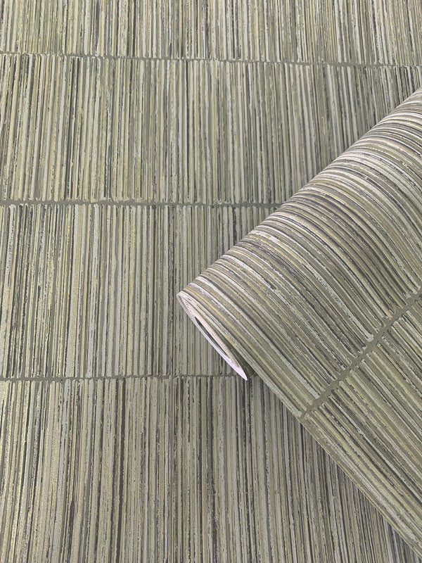 media image for Bamboo Stripe Wallpaper in Gold/Silvery 238