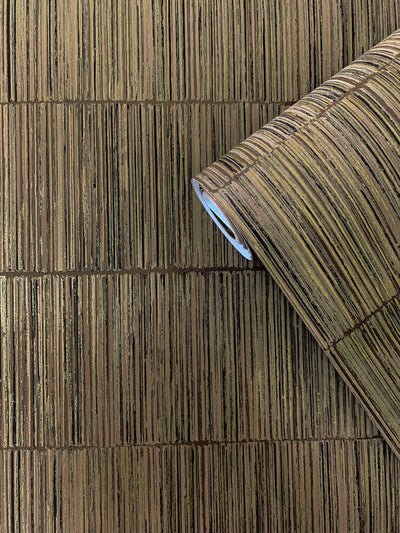 product image for Bamboo Stripe Wallpaper in Gold/Bronze 93