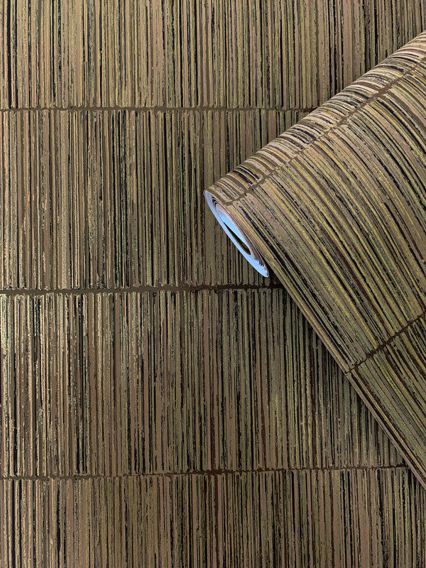 media image for Bamboo Stripe Wallpaper in Gold/Bronze 296