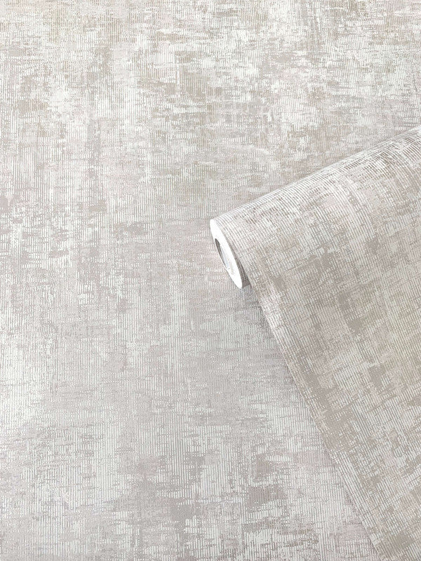 media image for Distressed Plaster Wallpaper in Beige/Silver Grey 237