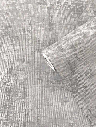 product image for Distressed Plaster Wallpaper in Silver Grey 60