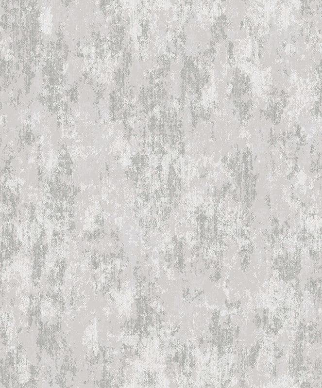 media image for Distressed Plaster Wallpaper in Silver Grey/Cream 227