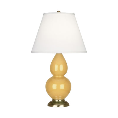 product image for sunset yellow glazed ceramic double gourd accent lamp by robert abbey ra su10 2 77