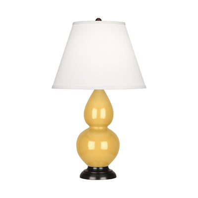 product image for sunset yellow glazed ceramic double gourd accent lamp by robert abbey ra su10 6 25