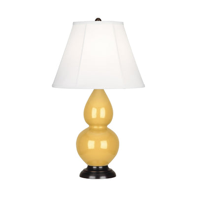 product image for sunset yellow glazed ceramic double gourd accent lamp by robert abbey ra su10 5 36