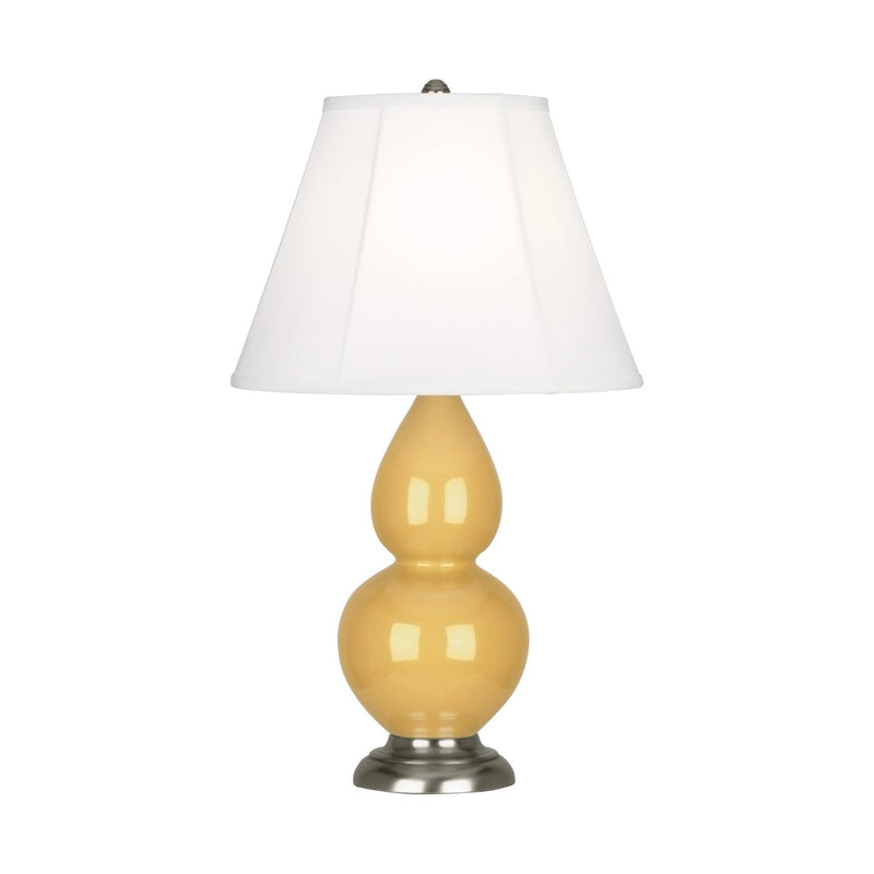 media image for sunset yellow glazed ceramic double gourd accent lamp by robert abbey ra su10 3 231