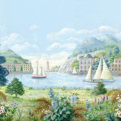 product image of Safe Harbor Wall Mural in Sky Blue from the Murals Resource Library by York Wallcoverings 545