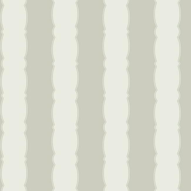 media image for Scalloped Stripe Wallpaper in Grey from the Grandmillennial Collection by York Wallcoverings 29