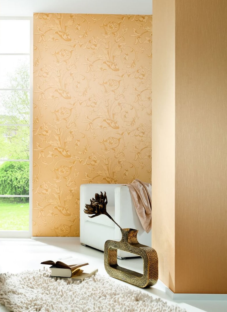 media image for Scroll Leaf and Ironwork Wallpaper design by BD Wall 281