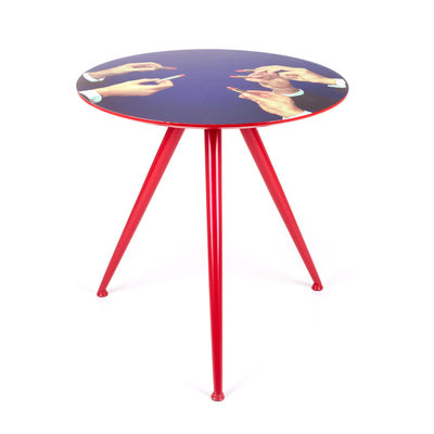 product image of seletti wears toiletpaper wooden table lipstick design by seletti 1 540