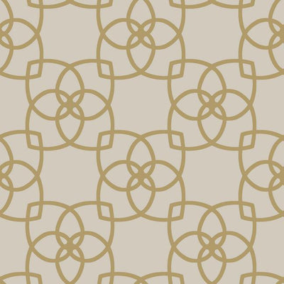 product image of Serendipity Geo Overlay Wallpaper in Gold and Grey by York Wallcoverings 534