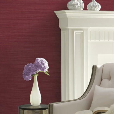 product image for Silk Weave Wallpaper in Cranberry from the Quietwall Textiles Collection by York Wallcoverings 78