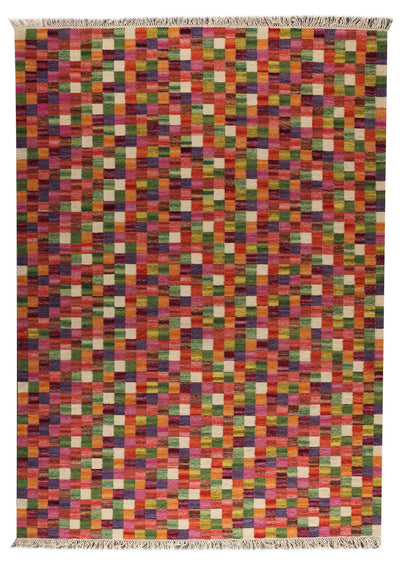 product image for Small Box Multi Collection Hand Woven Wool Area Rug in Multi design by Mat the Basics 74