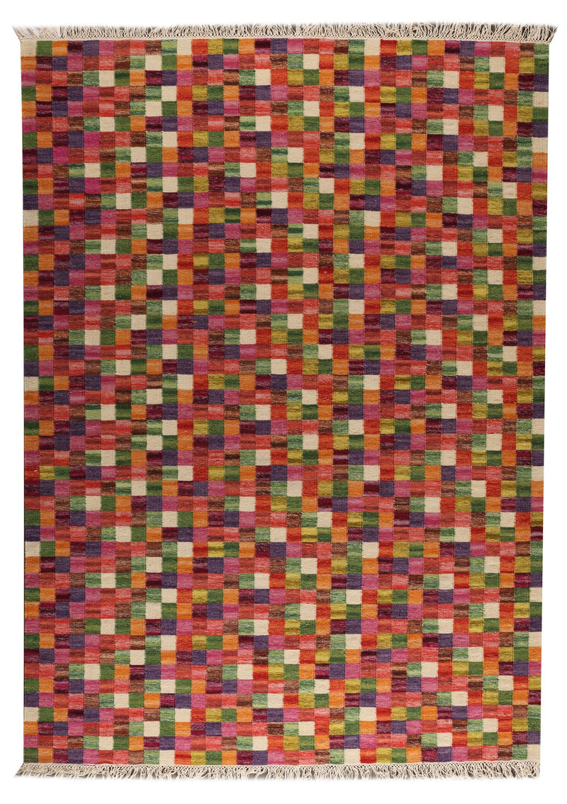 media image for Small Box Multi Collection Hand Woven Wool Area Rug in Multi design by Mat the Basics 278