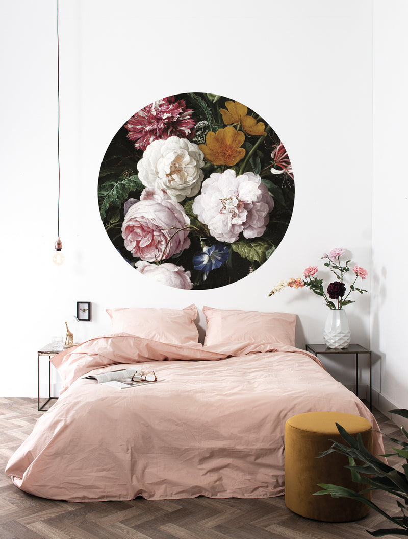 Shop Small Wallpaper Circle in Golden Age Flowers 012 by KEK Amsterdam ...