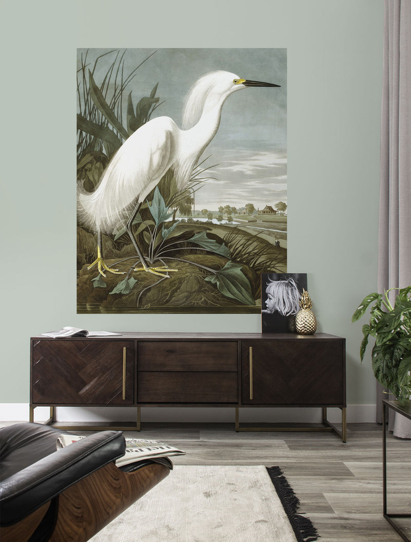 media image for Snowy Heron 009 Wallpaper Panel by KEK Amsterdam 228