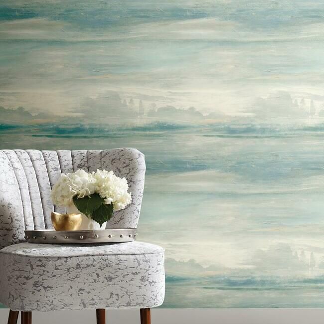 Shop Soothing Mists Scenic Peel & Stick Wallpaper in Blue | Burke Decor