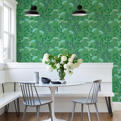 product image for Sorrel Green Botanical Wallpaper from the Scott Living II Collection by Brewster Home Fashions 70